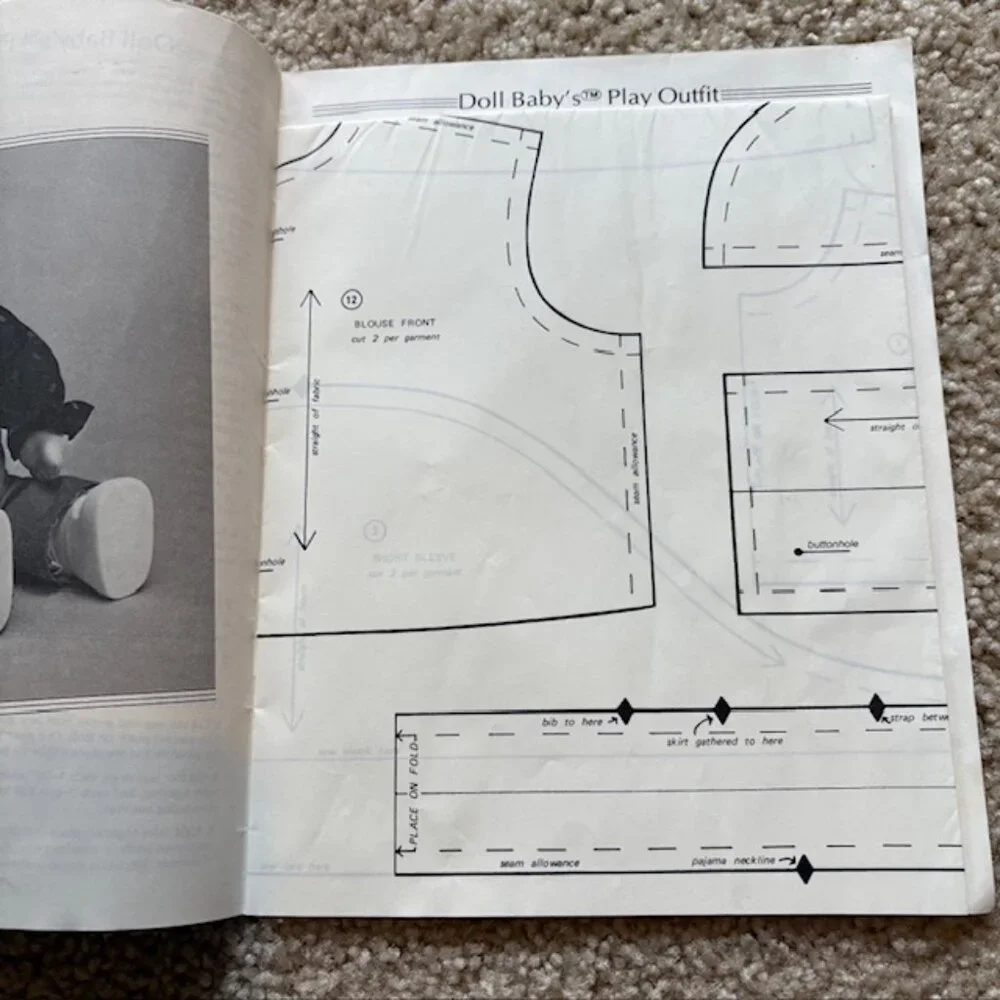 The Original Doll Baby 1984 Vintage Easy Fashions to Sew Sewing Patterns